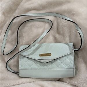Anne Klein Light Blue Quilted Crossbody Bag